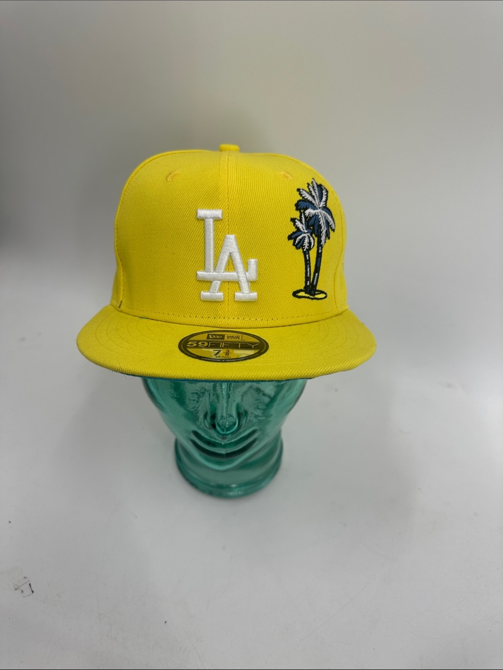 LA Palm Tree Embroidered Yellow Mens Hat